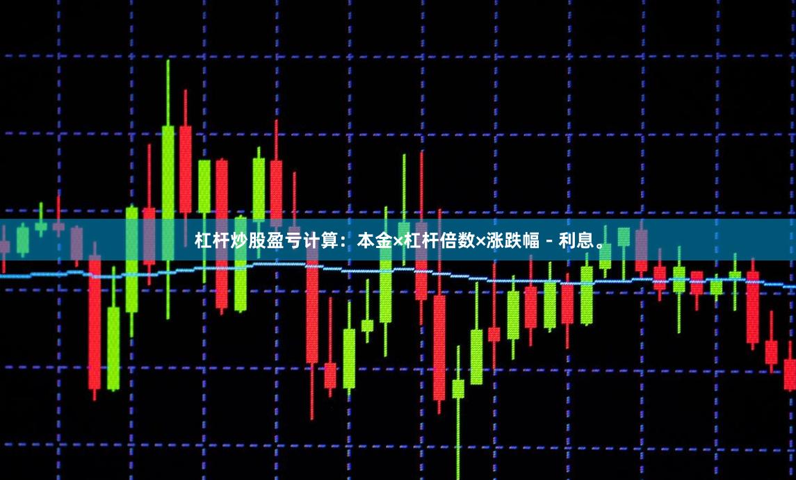 杠杆炒股盈亏计算：本金×杠杆倍数×涨跌幅－利息。